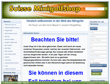 Tablet Screenshot of minigolfshop.ch